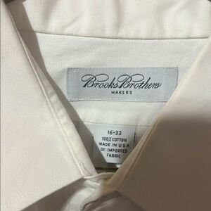 Vintage made in USA Brooks Brothers White Dress Shirt